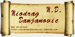 Miodrag Damjanović vizit kartica